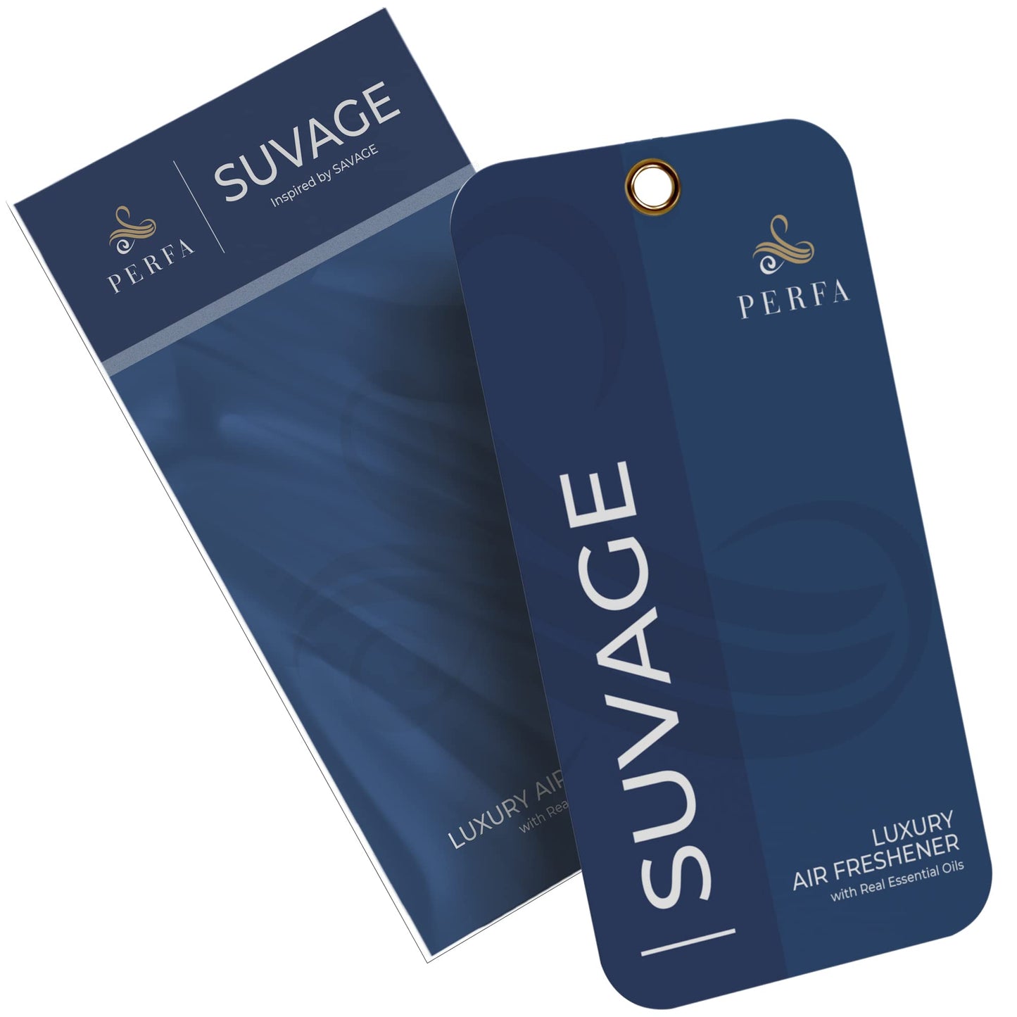 9PCS Solvère Disposable Air Fresheners for Men | Long Lasting Car Air Freshener Fragrance | Lasts for 2 Weeks | Strong Car Perfume with Odour Eliminating Technology | Solvère by Perfa