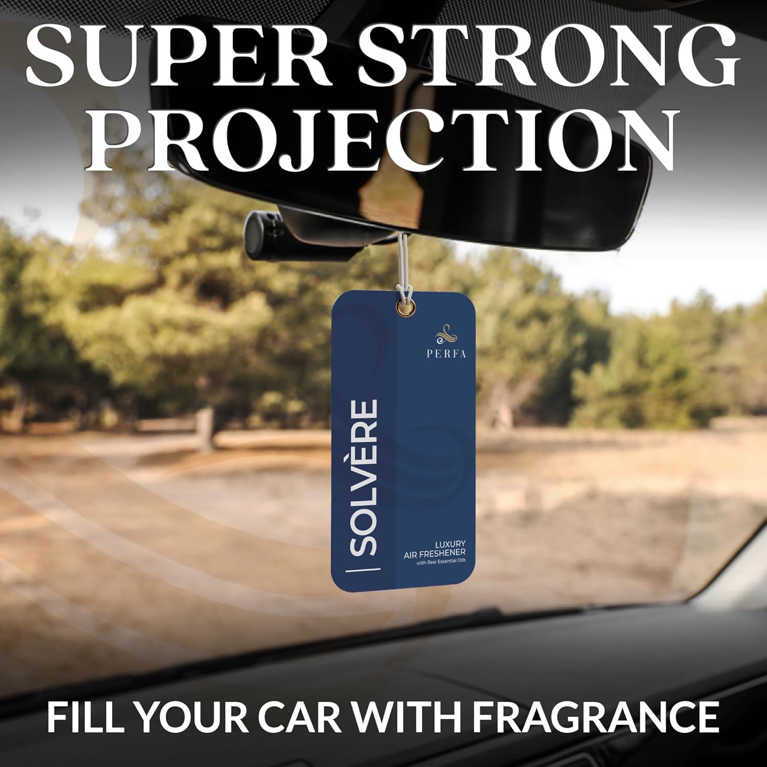 9PCS Solvère Disposable Air Fresheners for Men | Long Lasting Car Air Freshener Fragrance | Lasts for 2 Weeks | Strong Car Perfume with Odour Eliminating Technology | Solvère by Perfa
